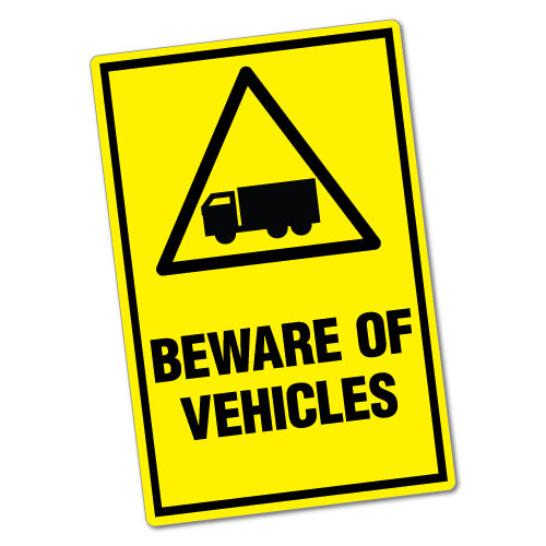 Beware Of Vehichles Sticker