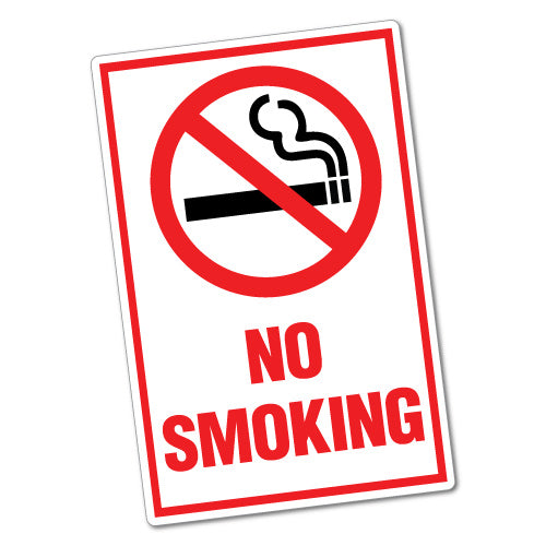 Warning No Smoking Sticker