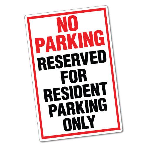 Warning No Parking Sticker