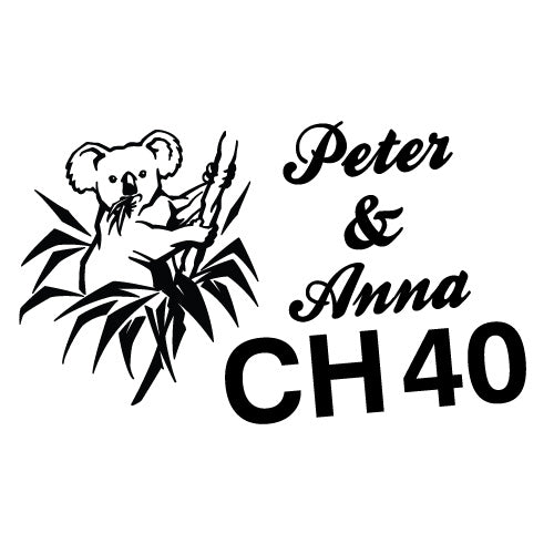 Custom Name Uhf Radio Channel Num Caravan Sticker