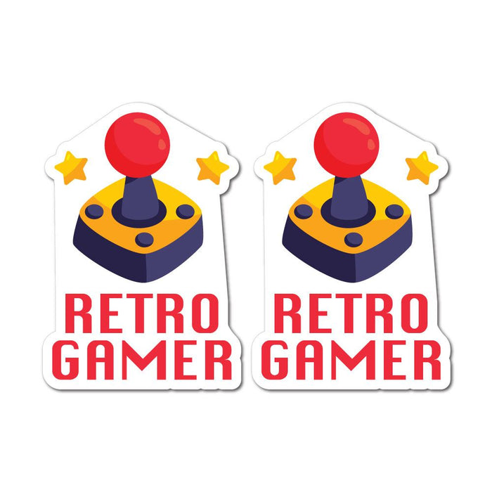 2X Retro Gamer Sticker Decal