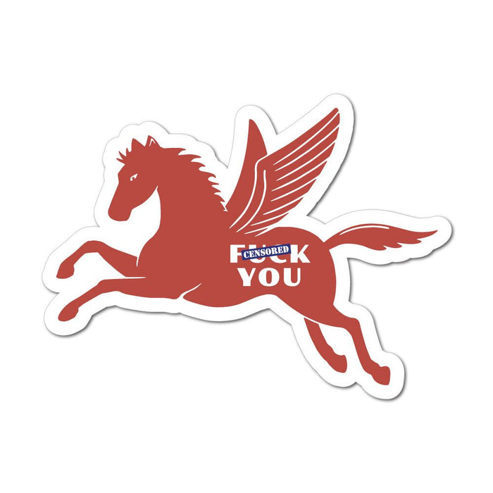 Pegasus Fck You Sticker Decal