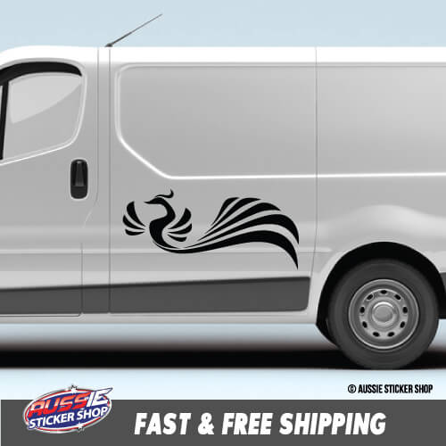 2X Van Caravan Wings Phoenix Sticker