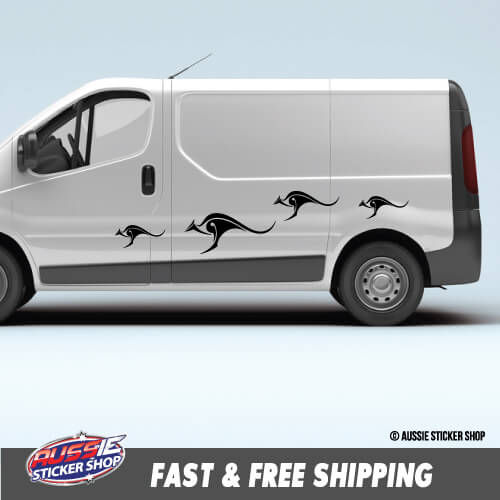 8X Van Caravan Kangaroo Sticker