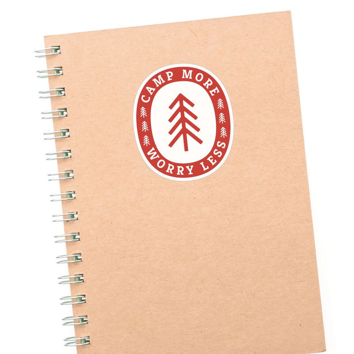 Camp More Worry Less Sticker Decal