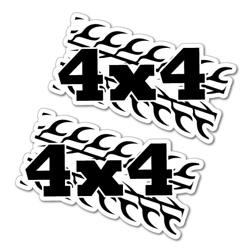2X Tyre Tracks 4X4 4Wd Adventure Sticker