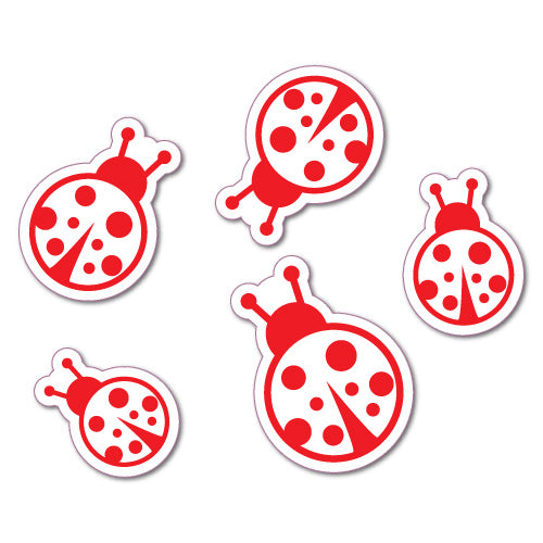 5X Ladybird Ladybug Car Laptop Sticker
