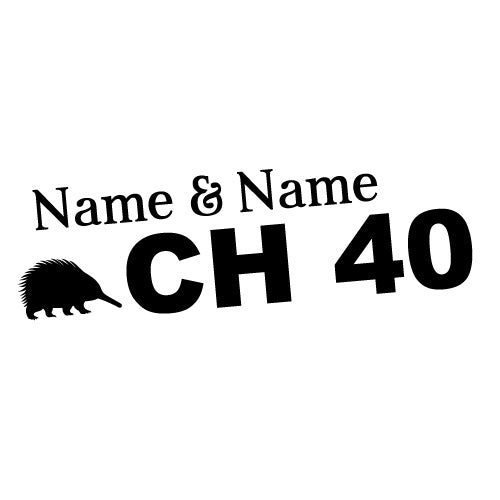 Custom Name Uhf Radio Channel Num Caravan Sticker