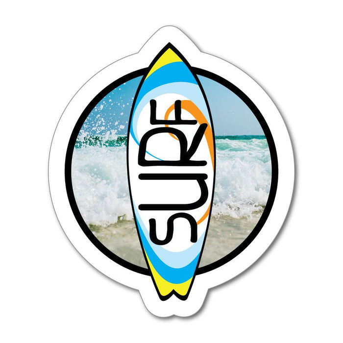 Surfboard Surfer Ocean Waves Sea Beach Ride Sport Summer Car Sticker Decal