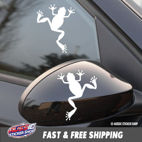 2X Frogs Car Laptop Sticker