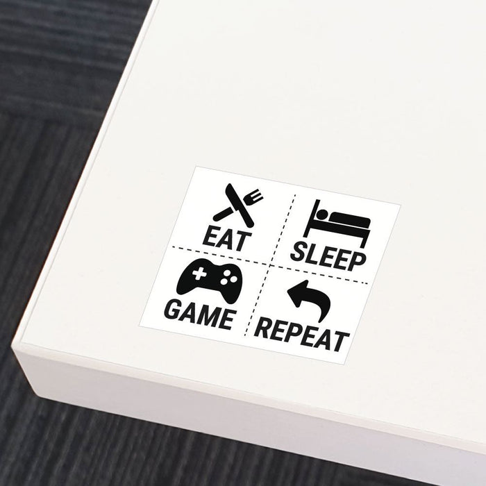 Eat Sleep Game Repeat Sticker Decal