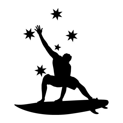 Australian Surfer Southern Cross Star Surfing Van Wave Sticker