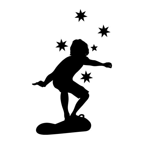 Australian Surfer Southern Cross Star Surfing Van Sticker
