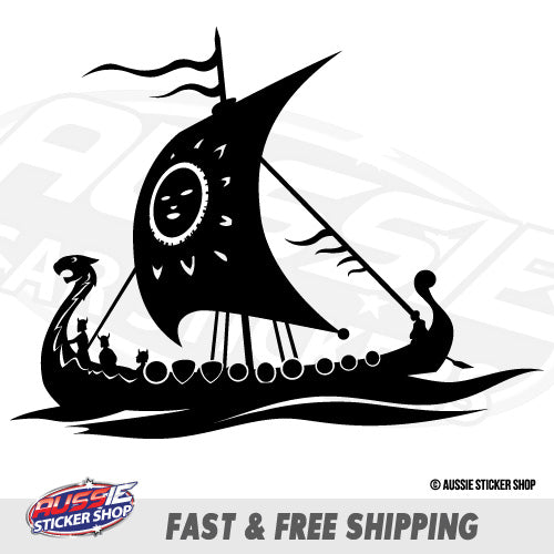 Viking Ship Laptop Sticker