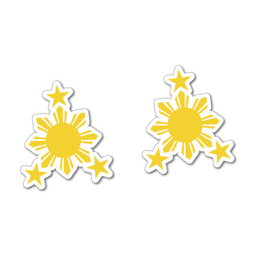 2X Philippins Sun Filipino Sticker