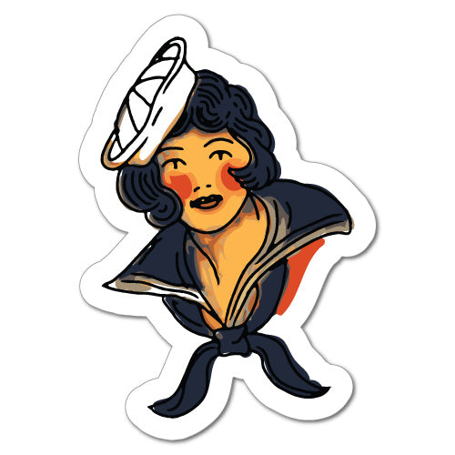Girl Sailor Water Colour Sticker