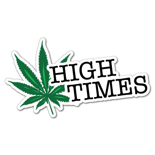 High Weed Leaf Sticker