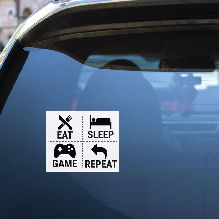Eat Sleep Game Repeat Sticker Decal