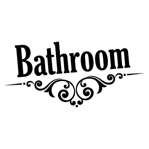 Bathroom Door Sign Sticker