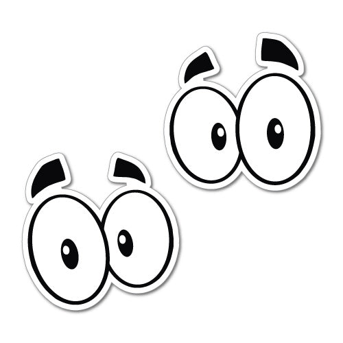 2X Eyes Car Laptop Helmet Sticker