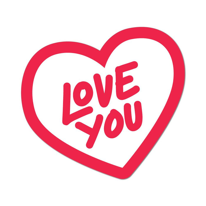 Love You Valentines Day Heart Romantic Cute Couple Car Sticker Decal