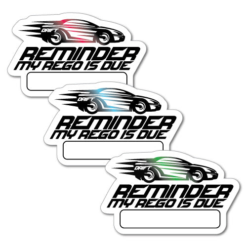 3X Reminder My Rego Is Due Drift Jdm Car Sticker