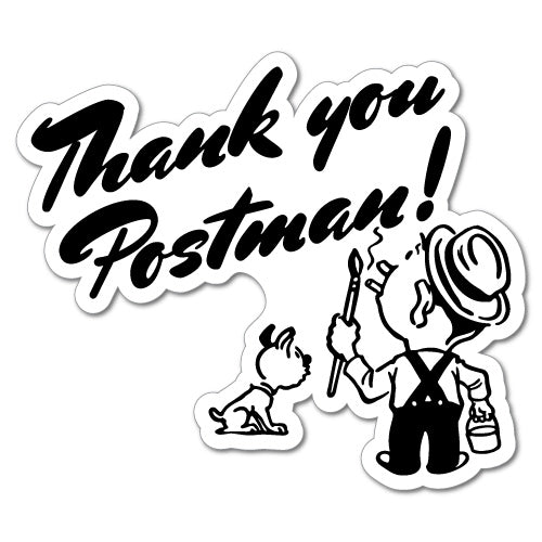 Thank You Postman Letterbox Post Box Sticker