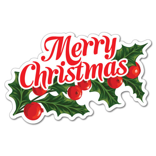 Christmas Gift Holly Leaf Xmas Present Label Stickers