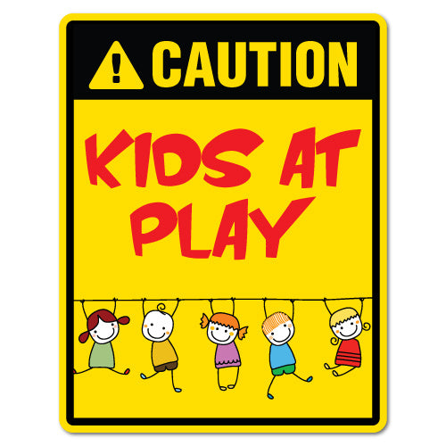 Caution Kids At Play Sticker