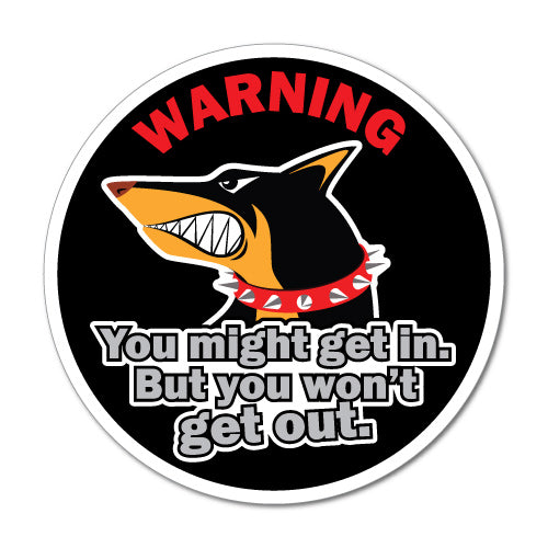 Warning Dog Doberman Pet Sticker