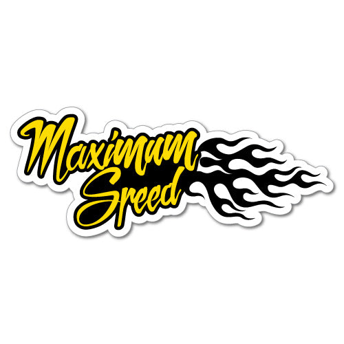 Maximum Speed Motorcycle Motorbike Car Jdm Sticker