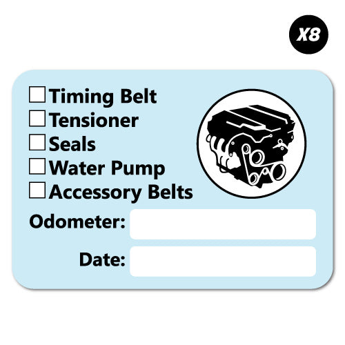 8X Service Maintenance Tick List Record Sticker