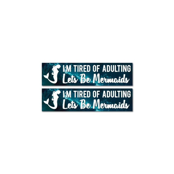 2X Be Mermaids Funny Sticker Decal
