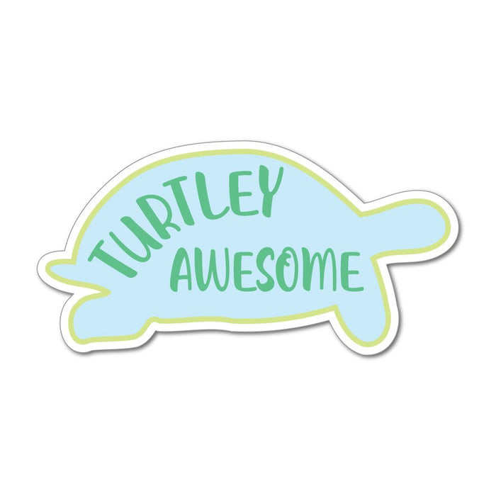 Turtley Awesome Pun Turtle Funny Cute Joke Car Sticker Decal