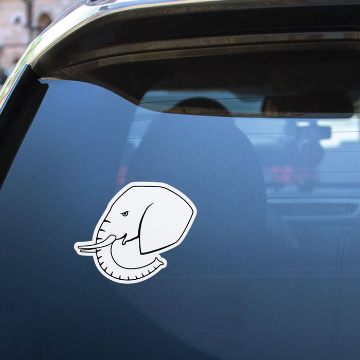 Elephant Outline Sticker Decal