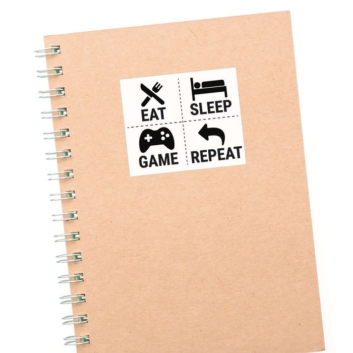 Eat Sleep Game Repeat Sticker Decal