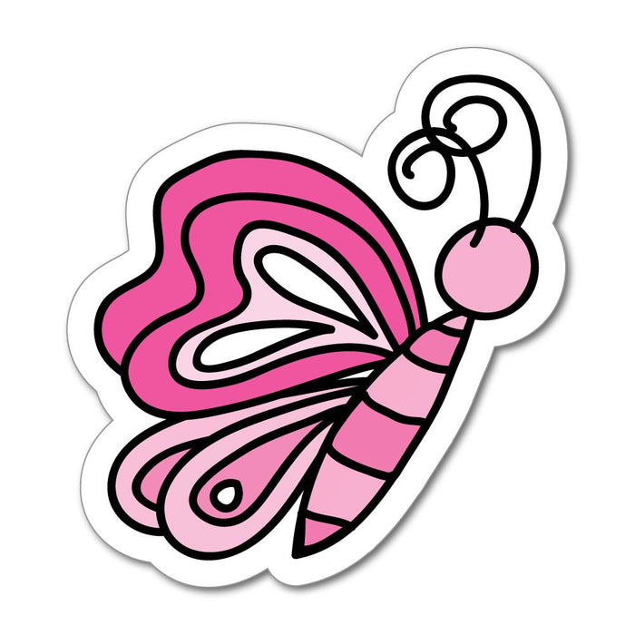 Butterfly Pink Cute Pretty  Car Sticker Decal