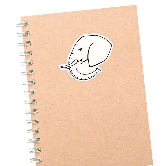 Elephant Outline Sticker Decal