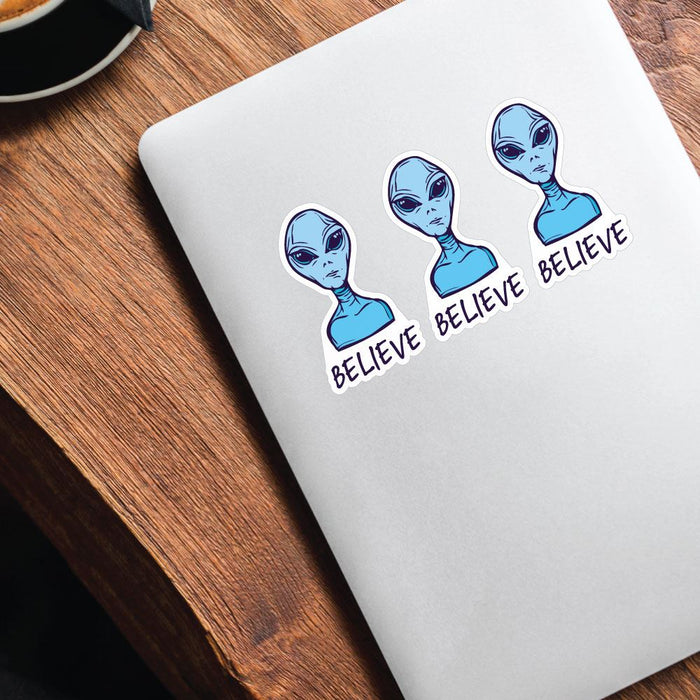 3X Believe In Aliens Sticker Decal