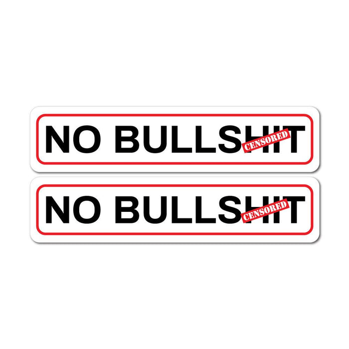 2X No Stupid Talk Sticker Decal