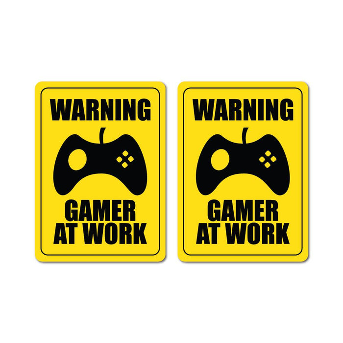 2X Gamer At Work Sticker Decal
