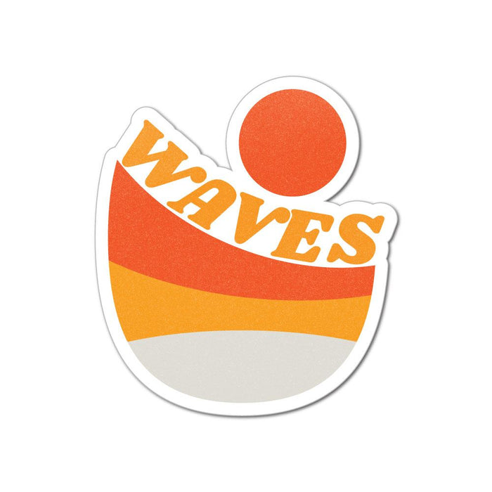 Retro Sun Waves Sticker Decal