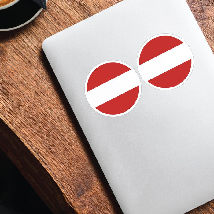 Austria Flag X2 Sticker Decal