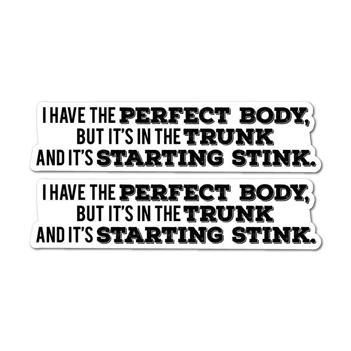 2X Perfect Body In The Trunk Sticker Decal