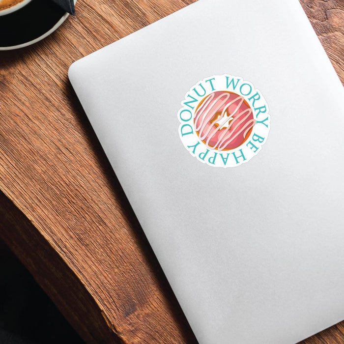 Donut Worry Be Happy Sticker Decal