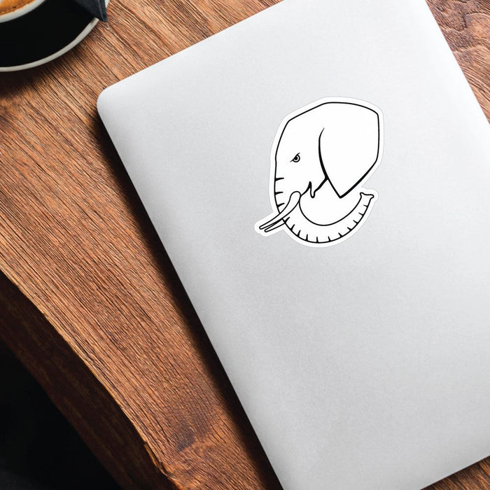 Elephant Outline Sticker Decal