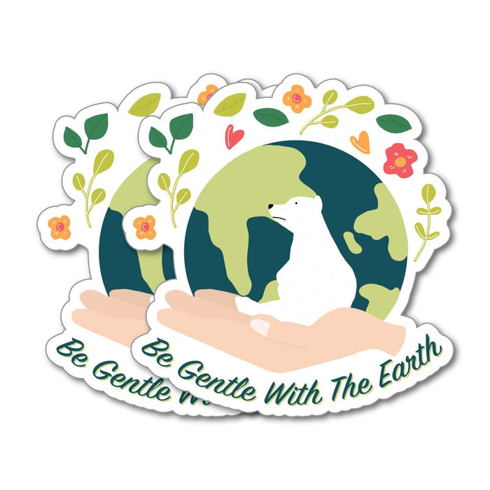 2X Be Gentle With The Earth Sticker Decal