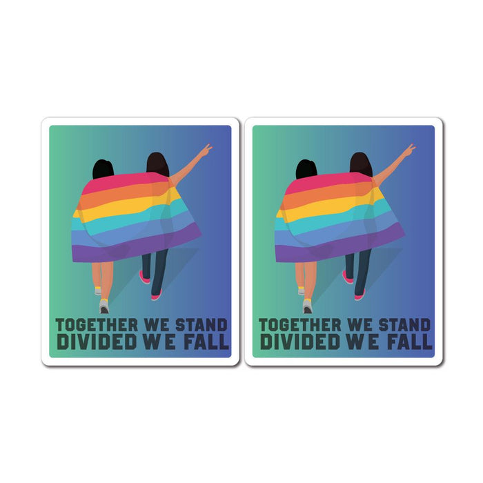 2X Together We Stand Divided We Fall Sticker Decal
