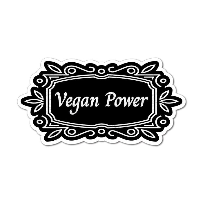 Vegan Power Badge Sticker Decal