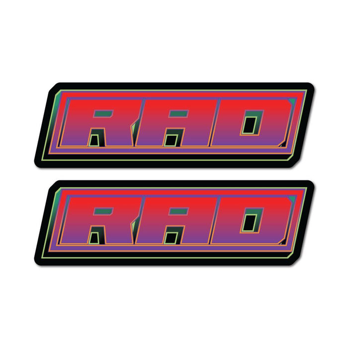 2X Rad Sign Sticker Decal